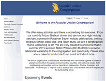 Tablet Screenshot of fauquierjewishcongregation.org